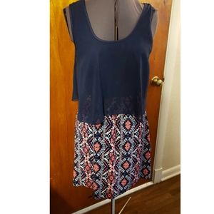 Ruffle Tank Dress | Aztec Print